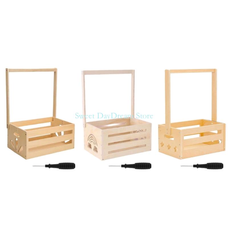 Baby Products Basket - Y88C Wooden Baby Showers Gift Basket