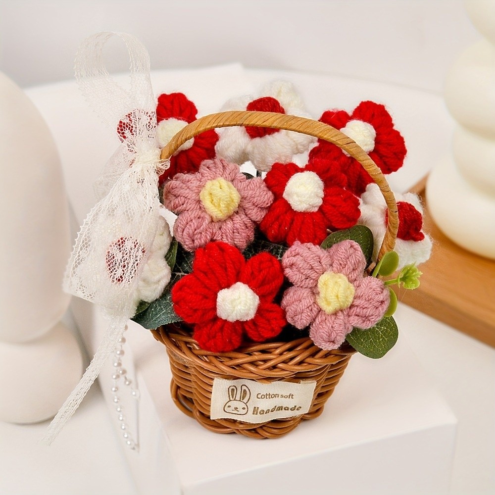 Handmade Puff Yarn Flower Mini - Baby Products Basket 리뷰 및 가격