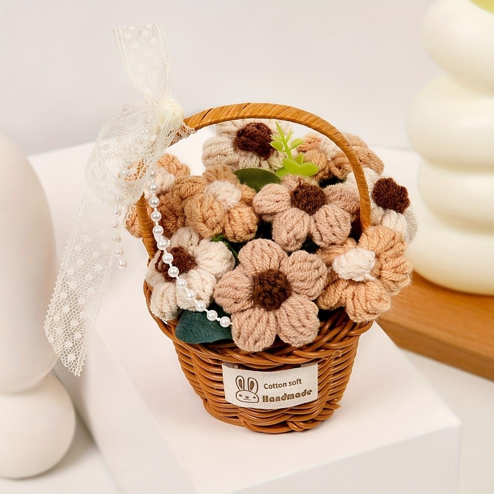 Handmade Puff Yarn Flower Mini - Baby Products Basket 리뷰 및 가격