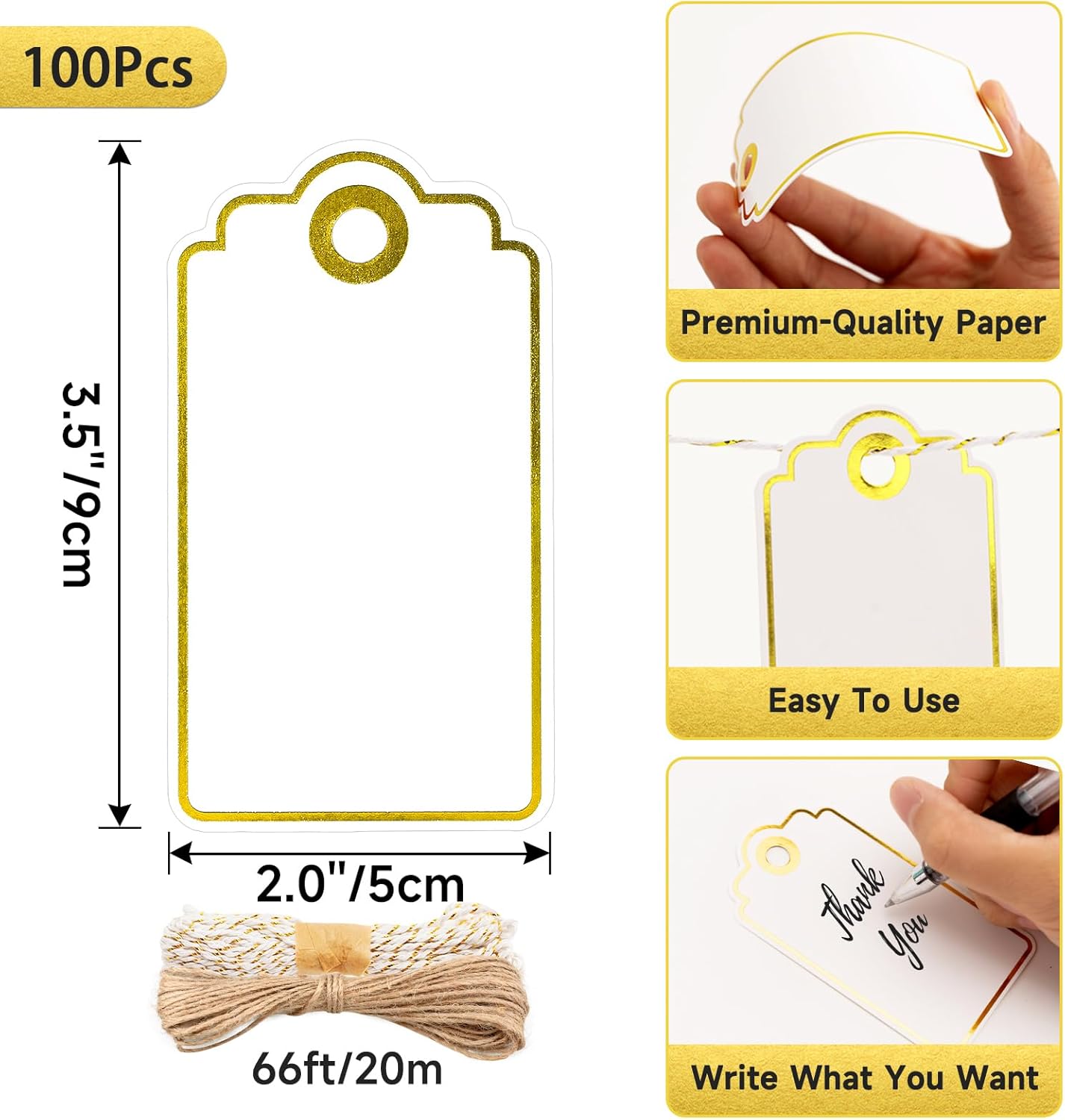 Gold Foil Gift Tags with Strin - Baby Products To Gift 리뷰 및 가격