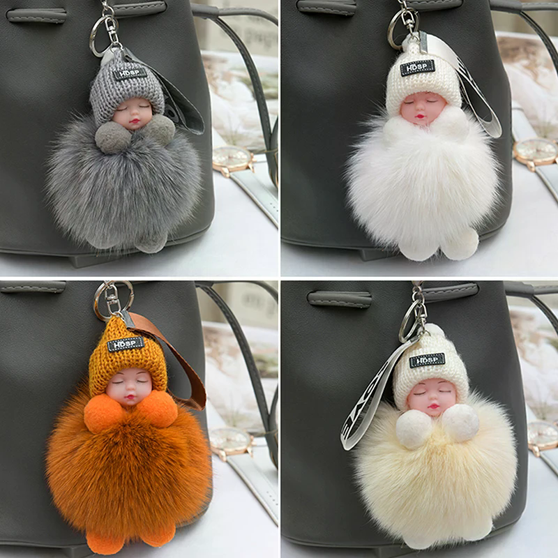 Pompom Sleeping Baby Keychain  - Baby Sleep Sack 리뷰 및 가격