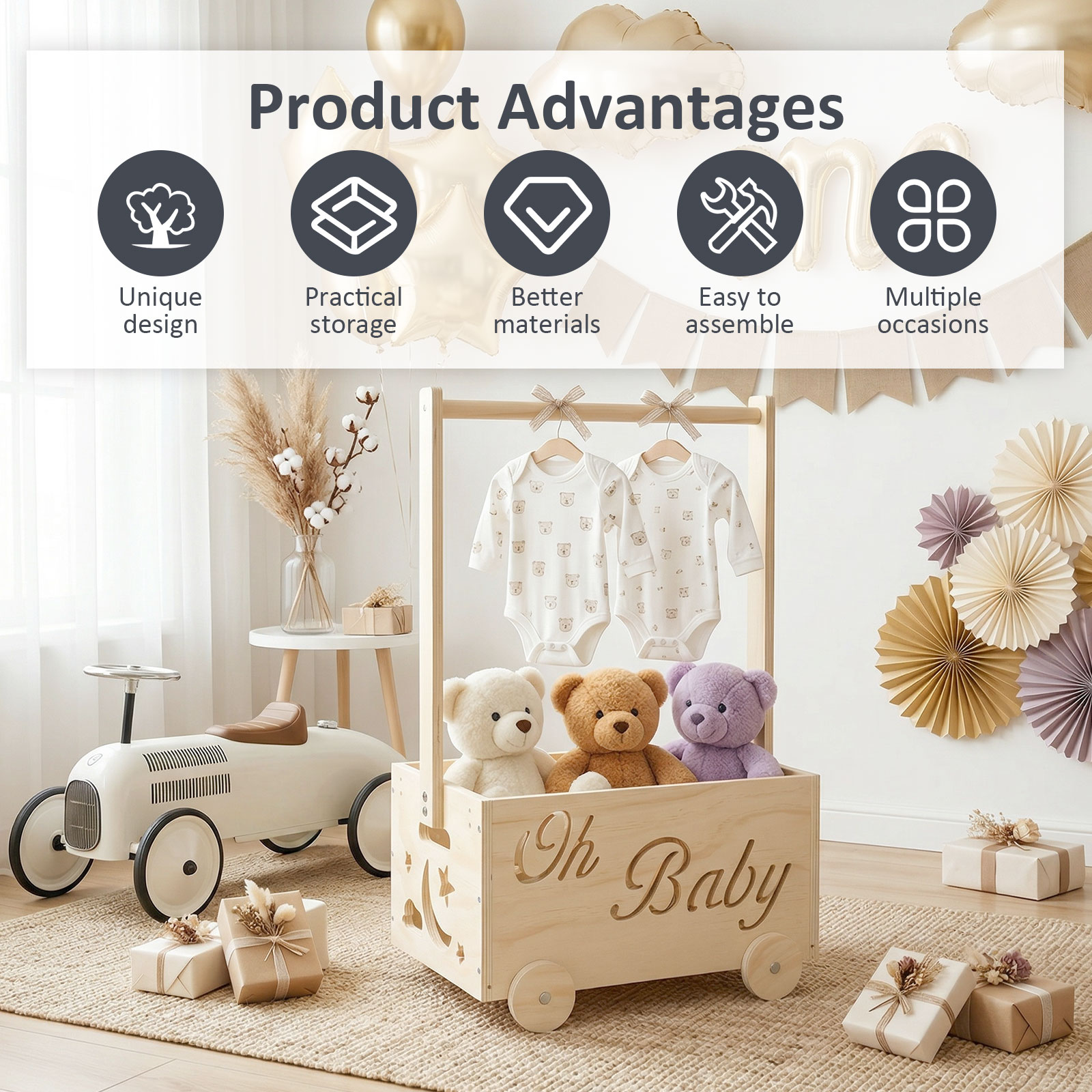 New Baby Shower Crate Closet W - Baby Products Basket 리뷰 및 가격