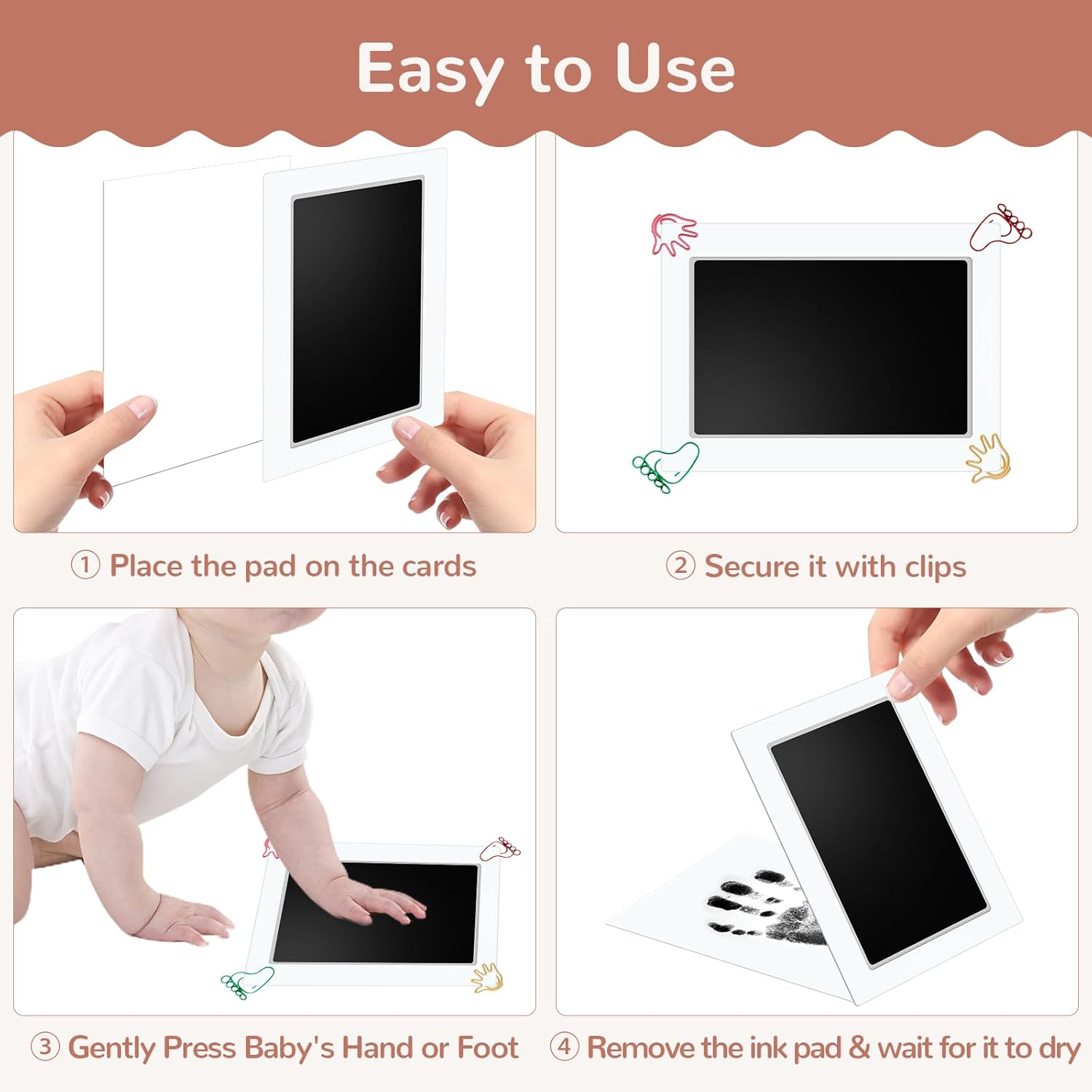 Large Baby Inkless Handprint & - Baby Products Gift Card 리뷰 및 가격